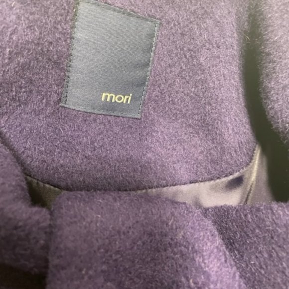 MORI | Vintage Korean Teddy Coat Deep Purple with Large Front Pockets ~ Size 10 - Picture 4 of 16